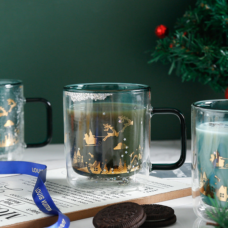 Mug en verre de Noël