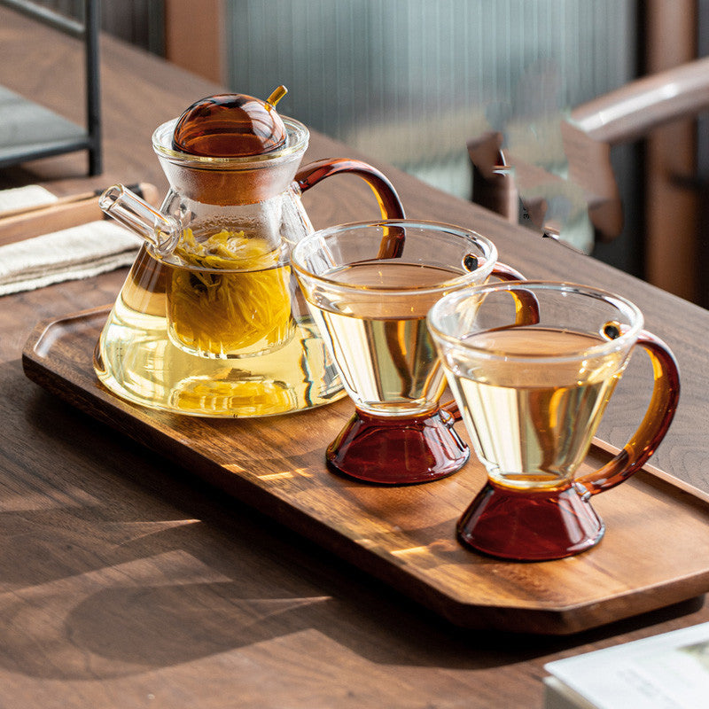 Service à thé en verre résistant à la chaleur