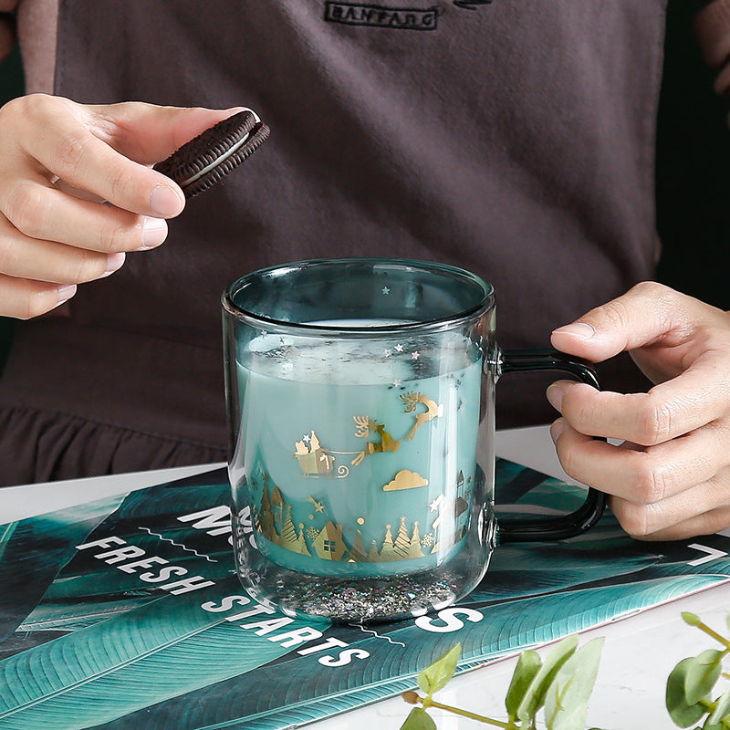 Mug en verre de Noël