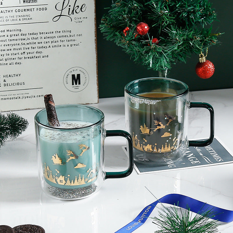Mug en verre de Noël